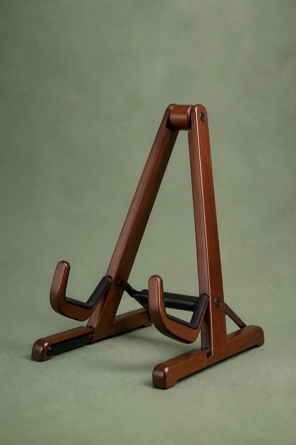 Wooden collapsible guitar stand