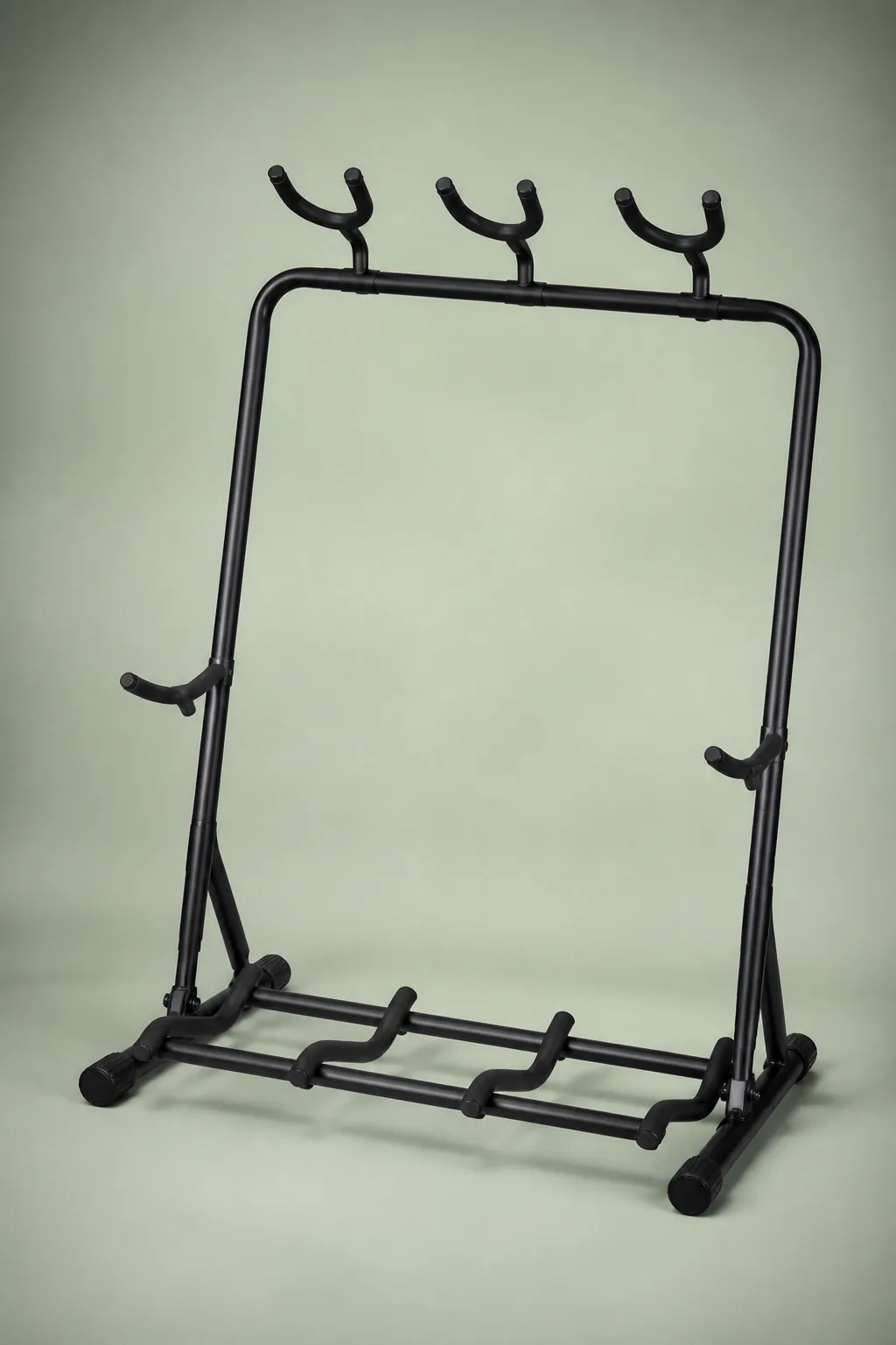 Multi-guitar rack stand for three instruments