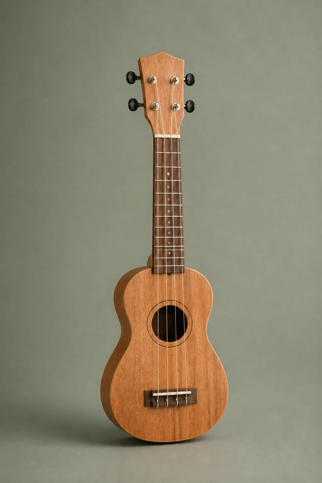 Travel mini ukulele natural wood finish